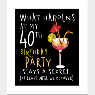 40Th Birthday - What Happens 40Th Birthday Posters and Art